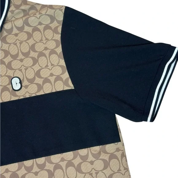 Coach Signature Khaki Black Short Sleeve Tee Shirt Size XLL Limited Edition. - Picture 3 of 15